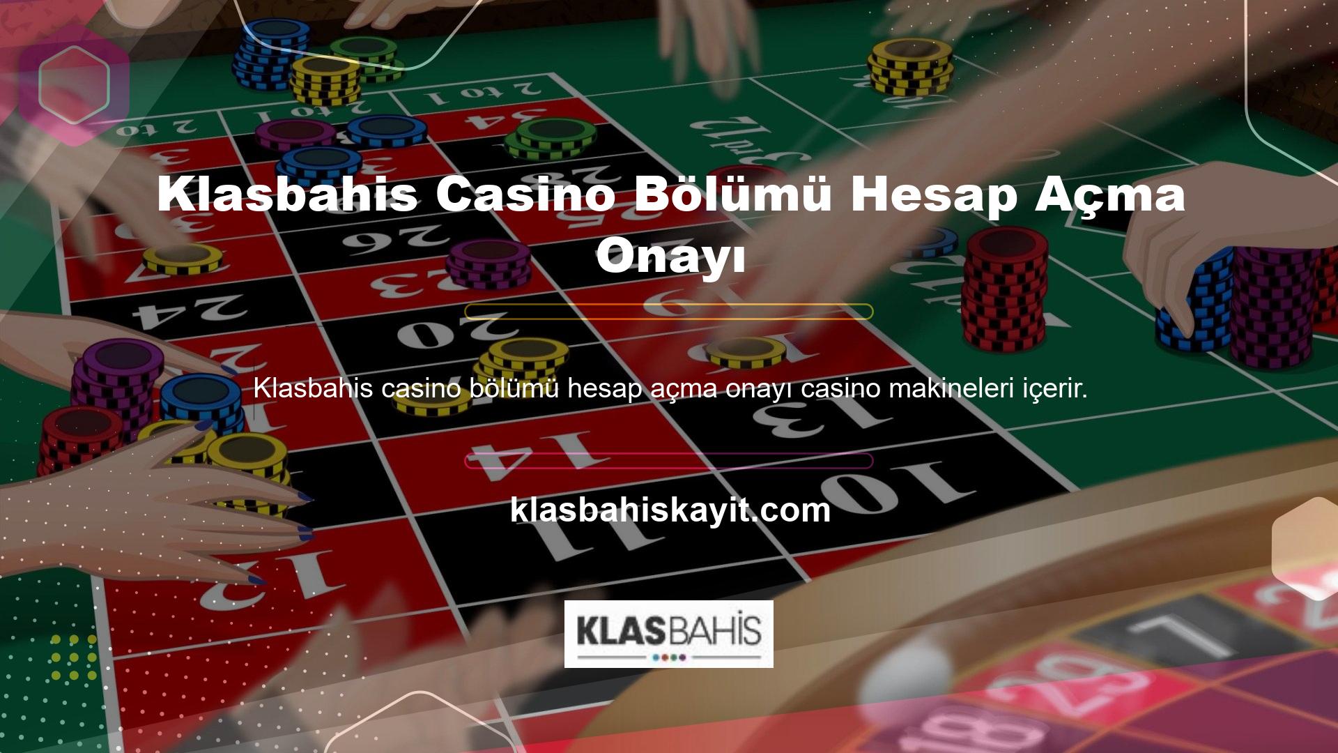Bu bölümdeki slot makineleri Klasbahis casino tutkunları arasında popülerdir